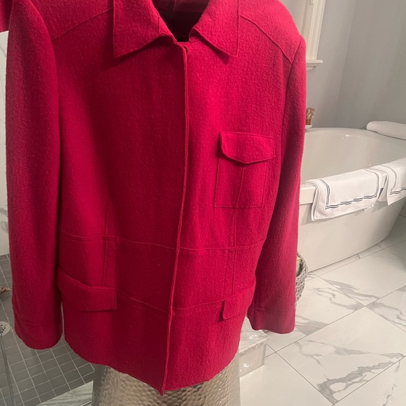 DW HOT PINK TWO PIECE WOOL SUIT size  14 boss babe 🩷the colour chefs kiss🩷 - Picture 13 of 17